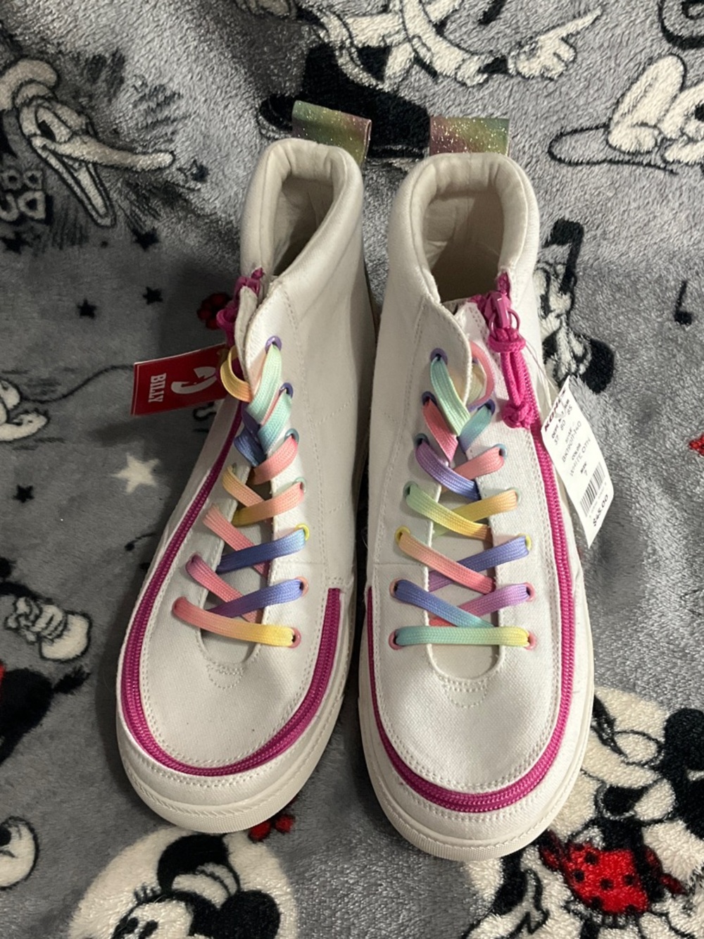 Kohl's White High-Top Sneakers with Pink Accents
